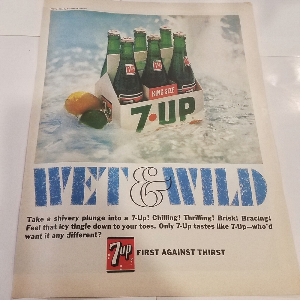 1966 Vintage 7-Up advertisement